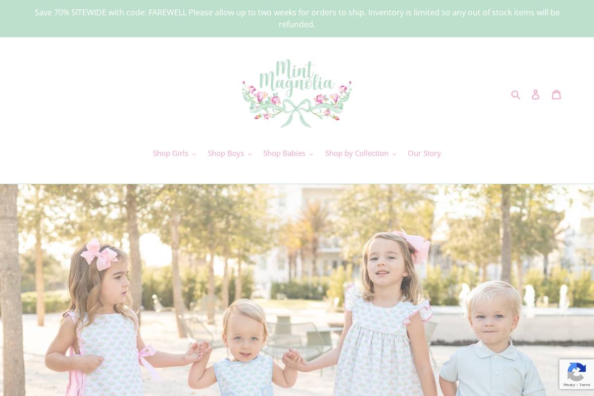 mintmagnoliachildren.com homepage screenshot
