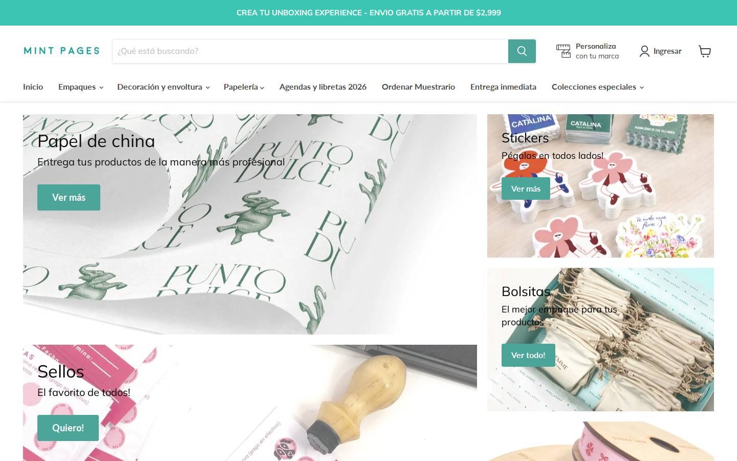 mintpages.com.mx homepage screenshot