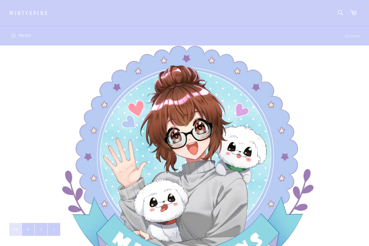 mintyxpins.store homepage screenshot