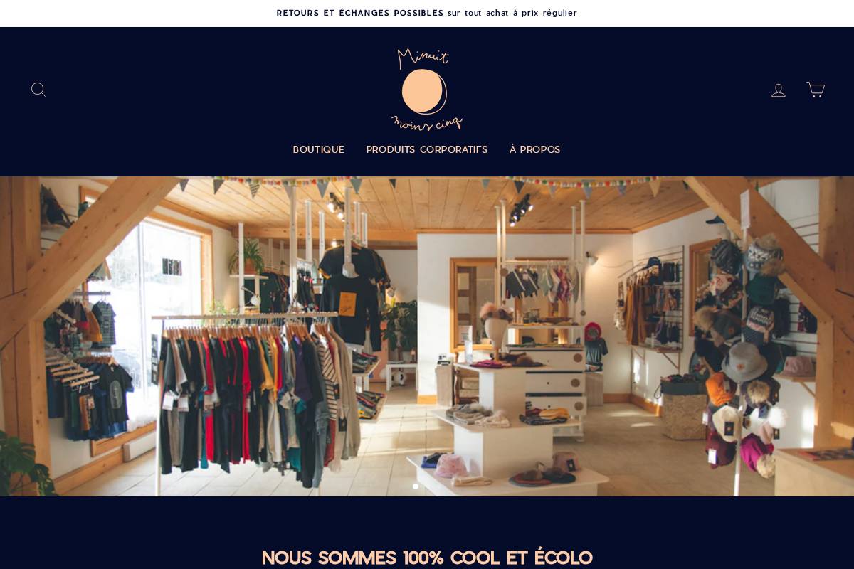 minuitmoinscinq.co homepage screenshot