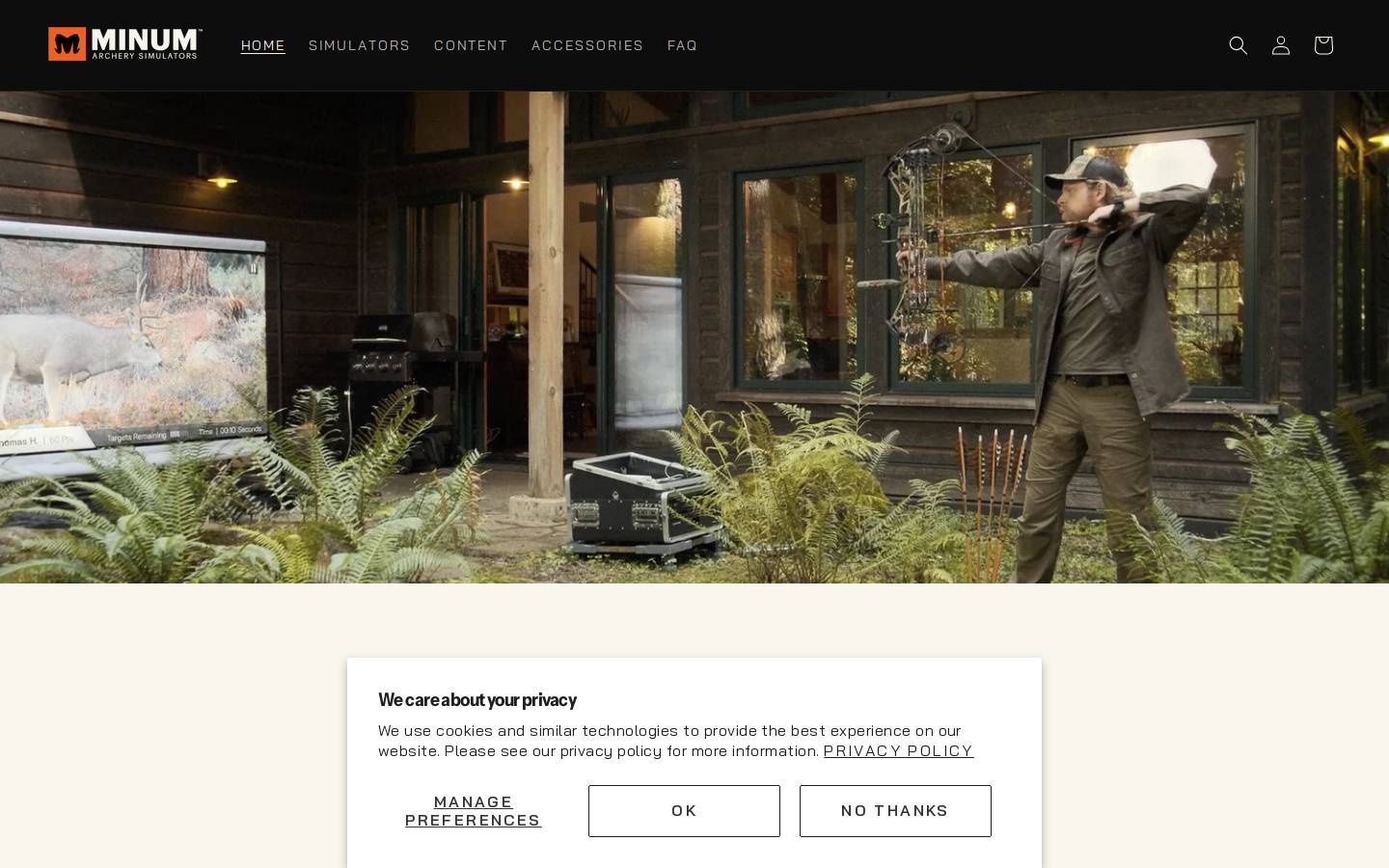 minumarchery.com homepage screenshot