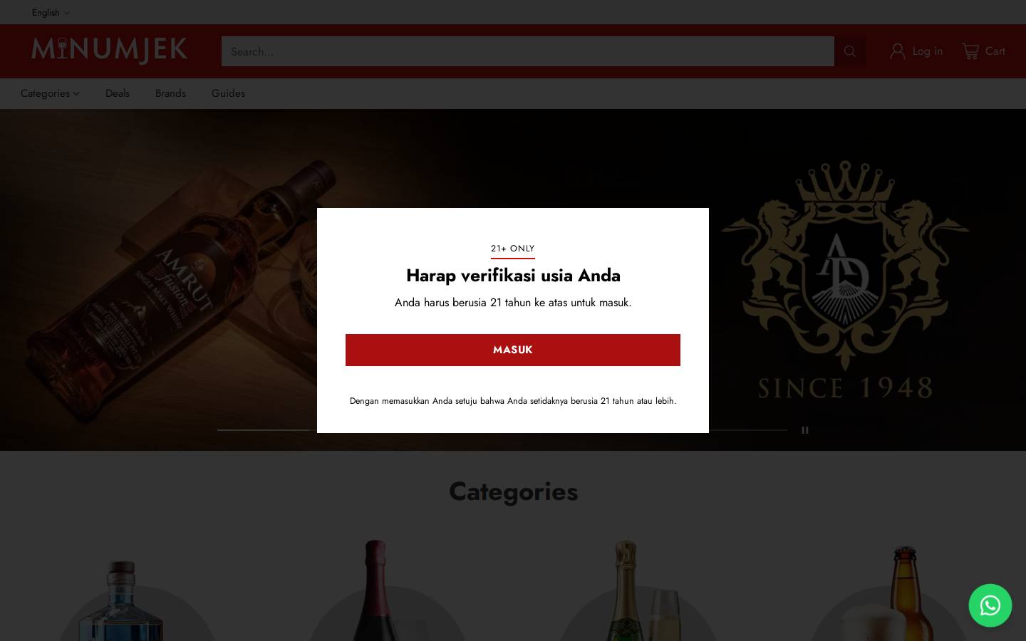 minumjek.com homepage screenshot