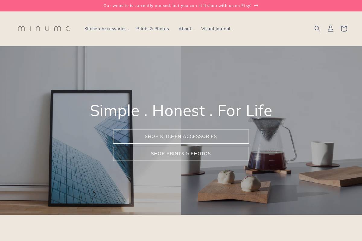 MINUMO homepage screenshot