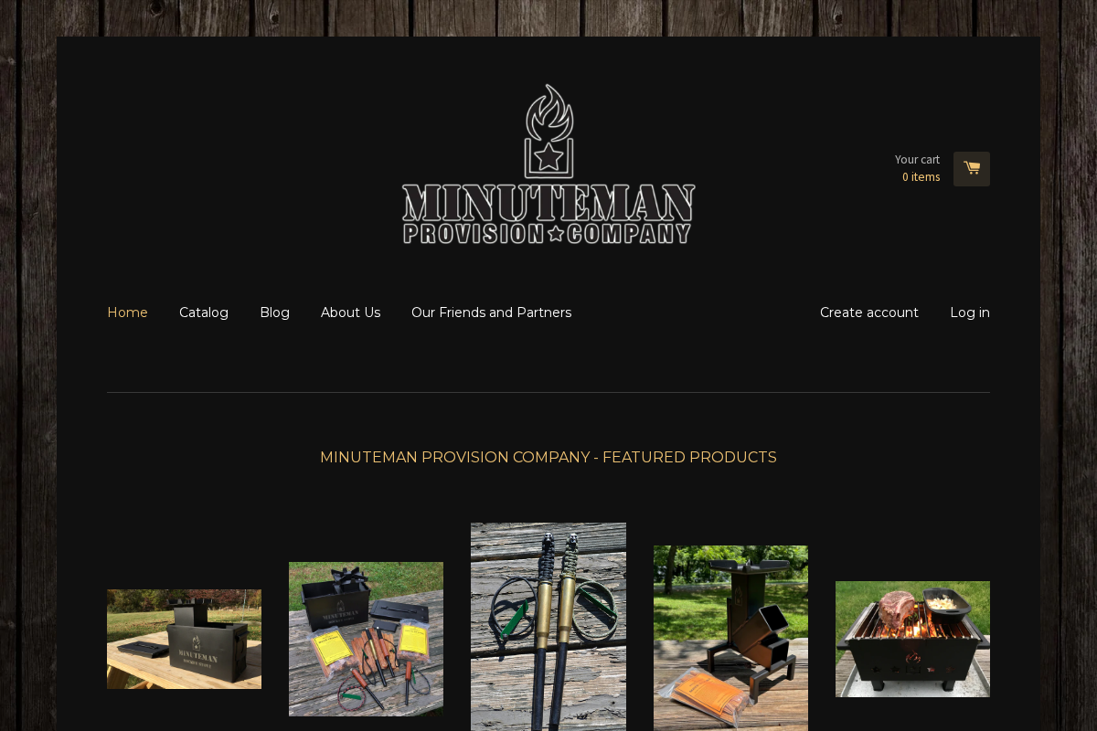 Minuteman Provision Company homepage screenshot