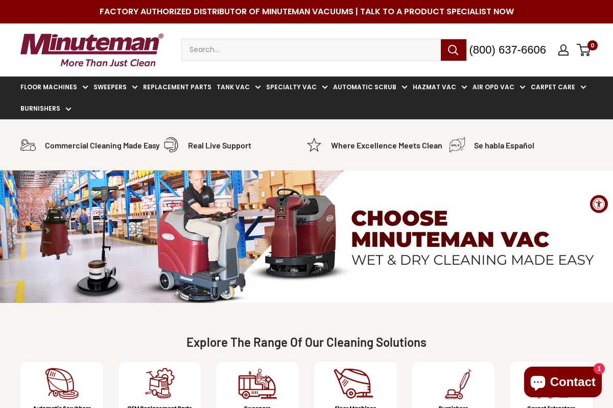 Minutemanvac homepage screenshot