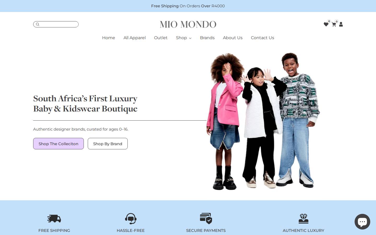 miomondo.co.za homepage screenshot