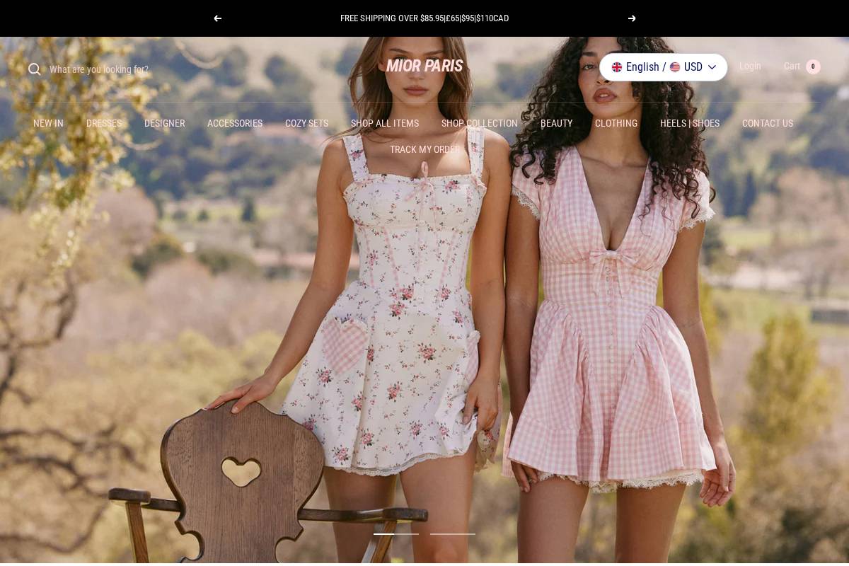 Miorparis homepage screenshot