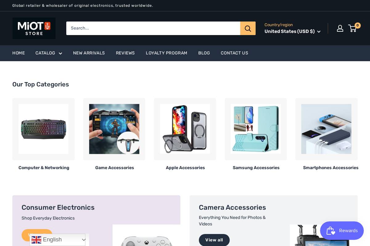 MiOT Store homepage screenshot