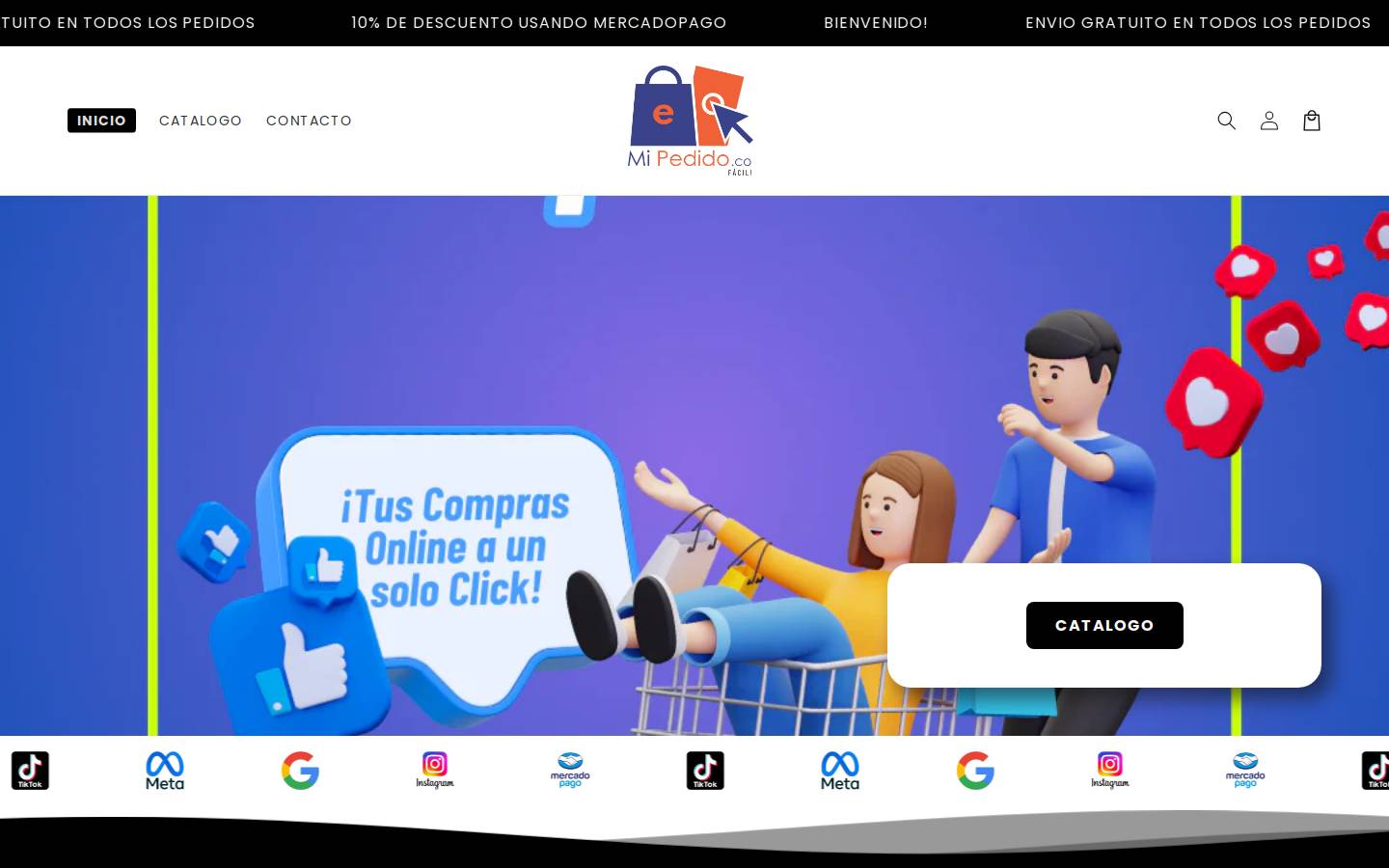mipedido.co homepage screenshot