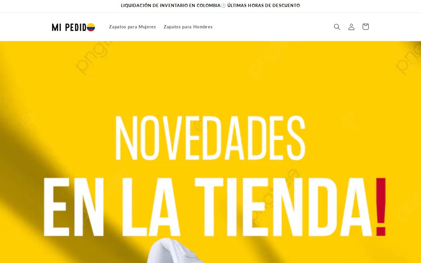 mipedidocolombia.store homepage screenshot