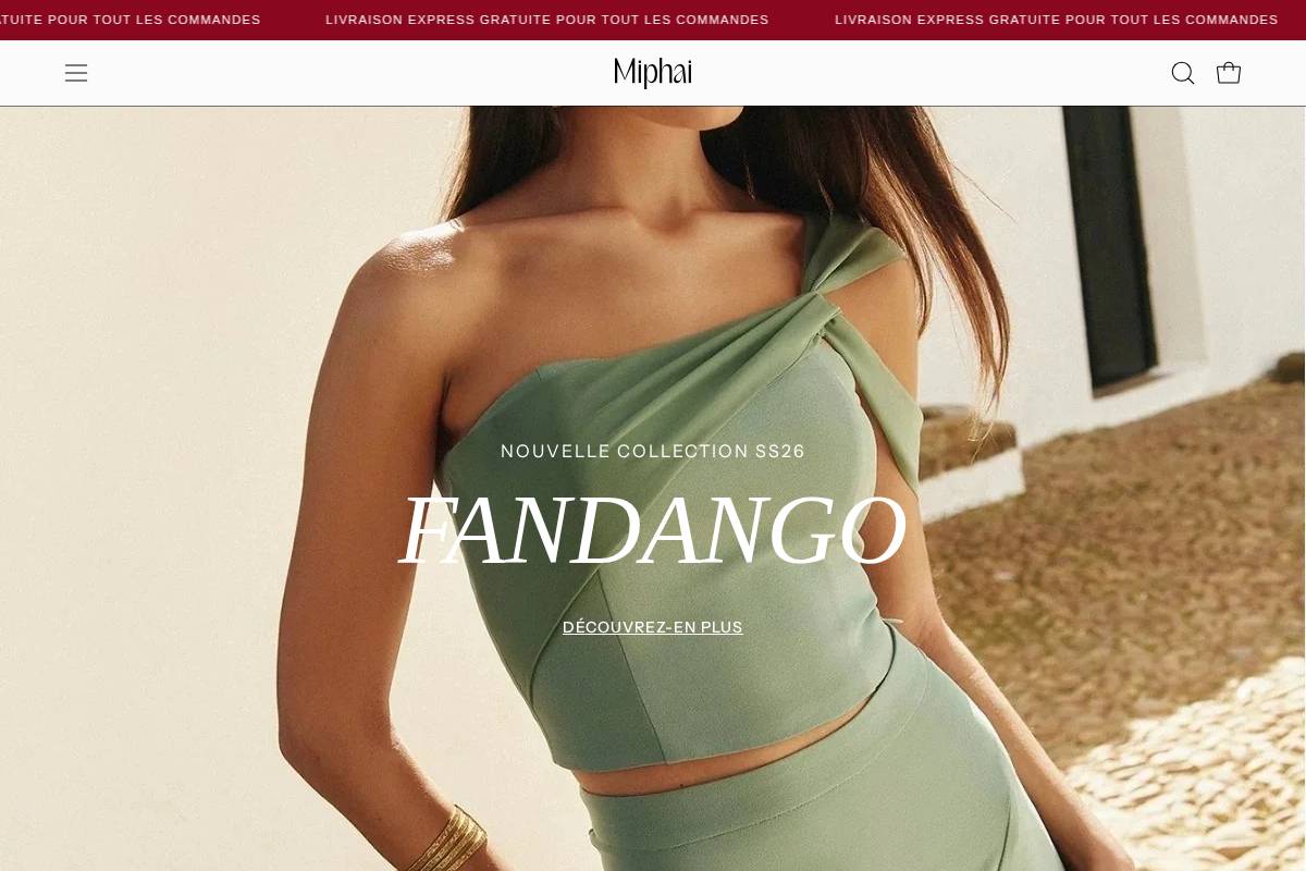 Miphai homepage screenshot