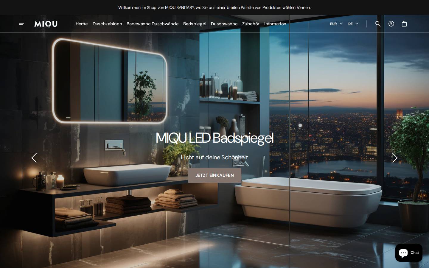 miqusanitary.de homepage screenshot