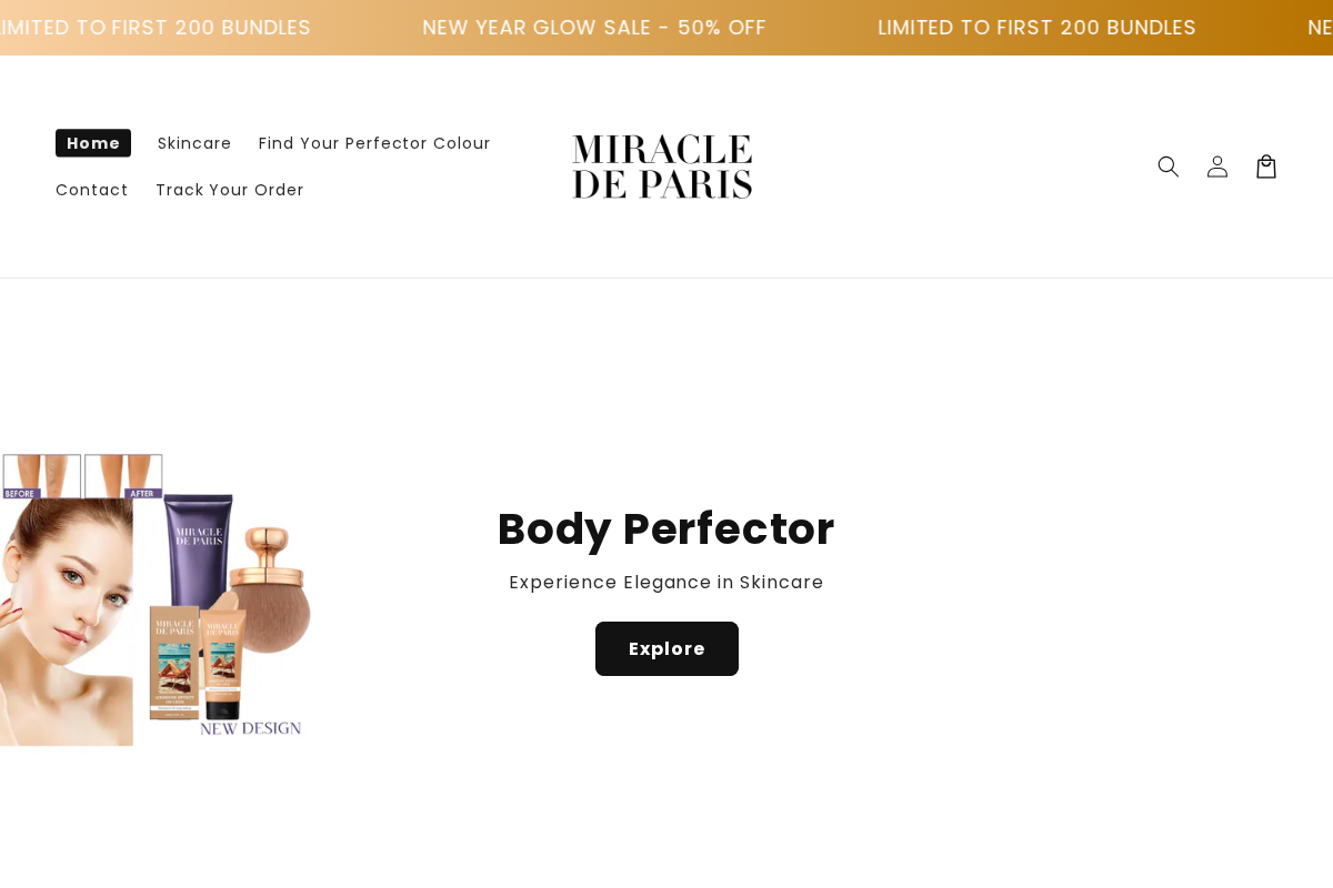 Miracledeparis homepage screenshot