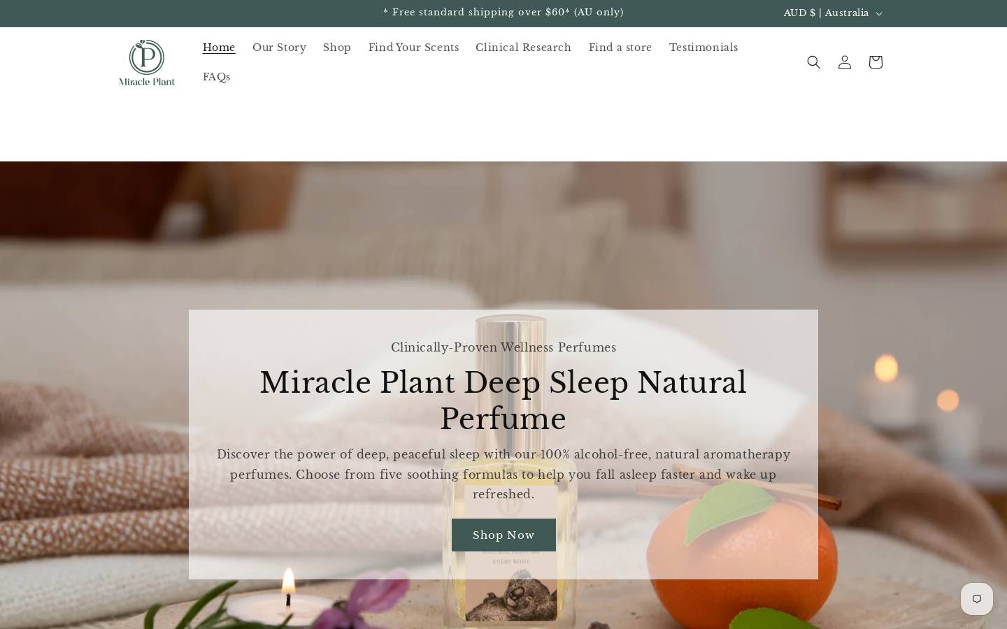 Miracle Plant homepage screenshot