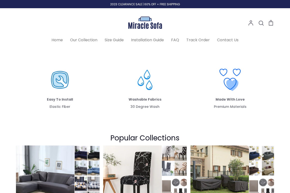 Miraclesofa homepage screenshot