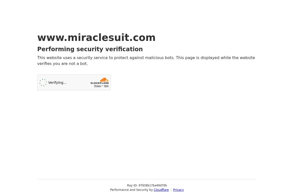 Miraclesuit homepage screenshot