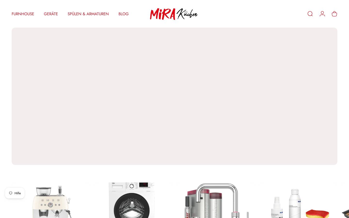 mirakuechen.de homepage screenshot