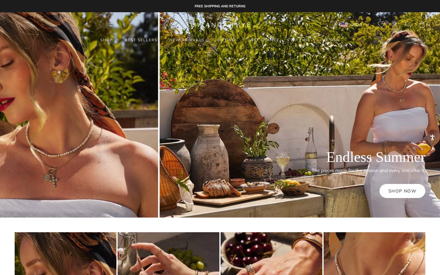 Miranda Frye homepage screenshot
