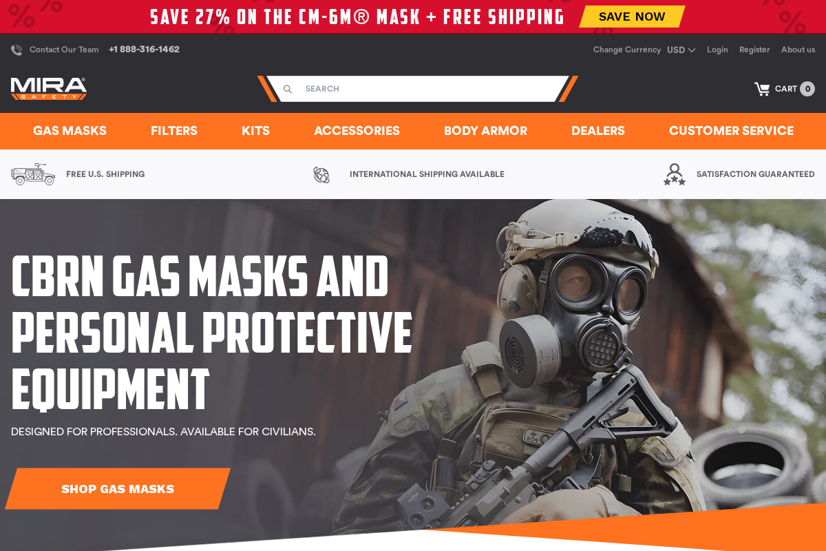 MIRA Safety homepage screenshot