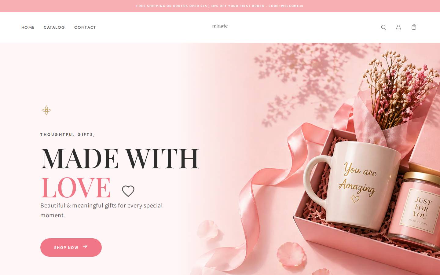 miravie.in homepage screenshot