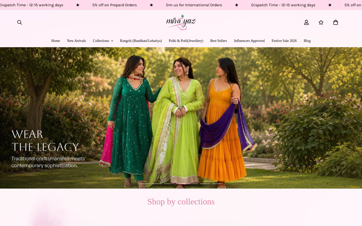 mirayazjaipur.com homepage screenshot