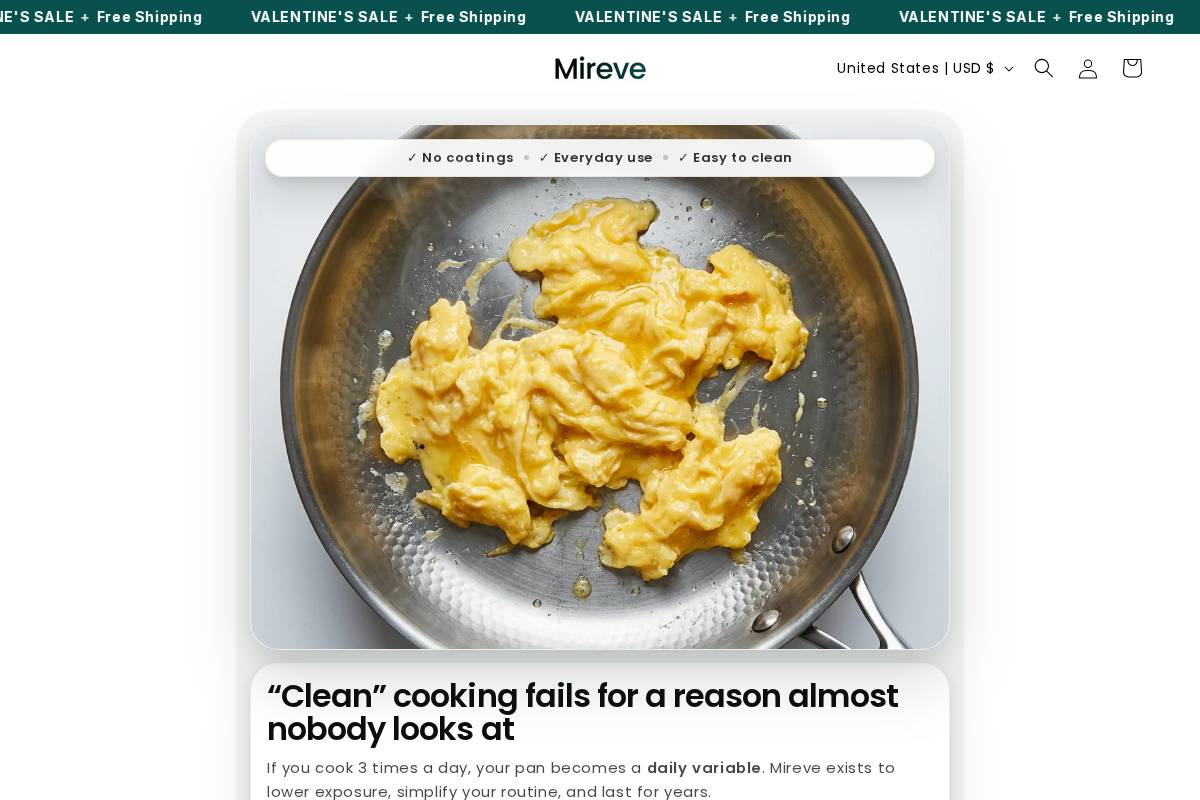 Mireve homepage screenshot