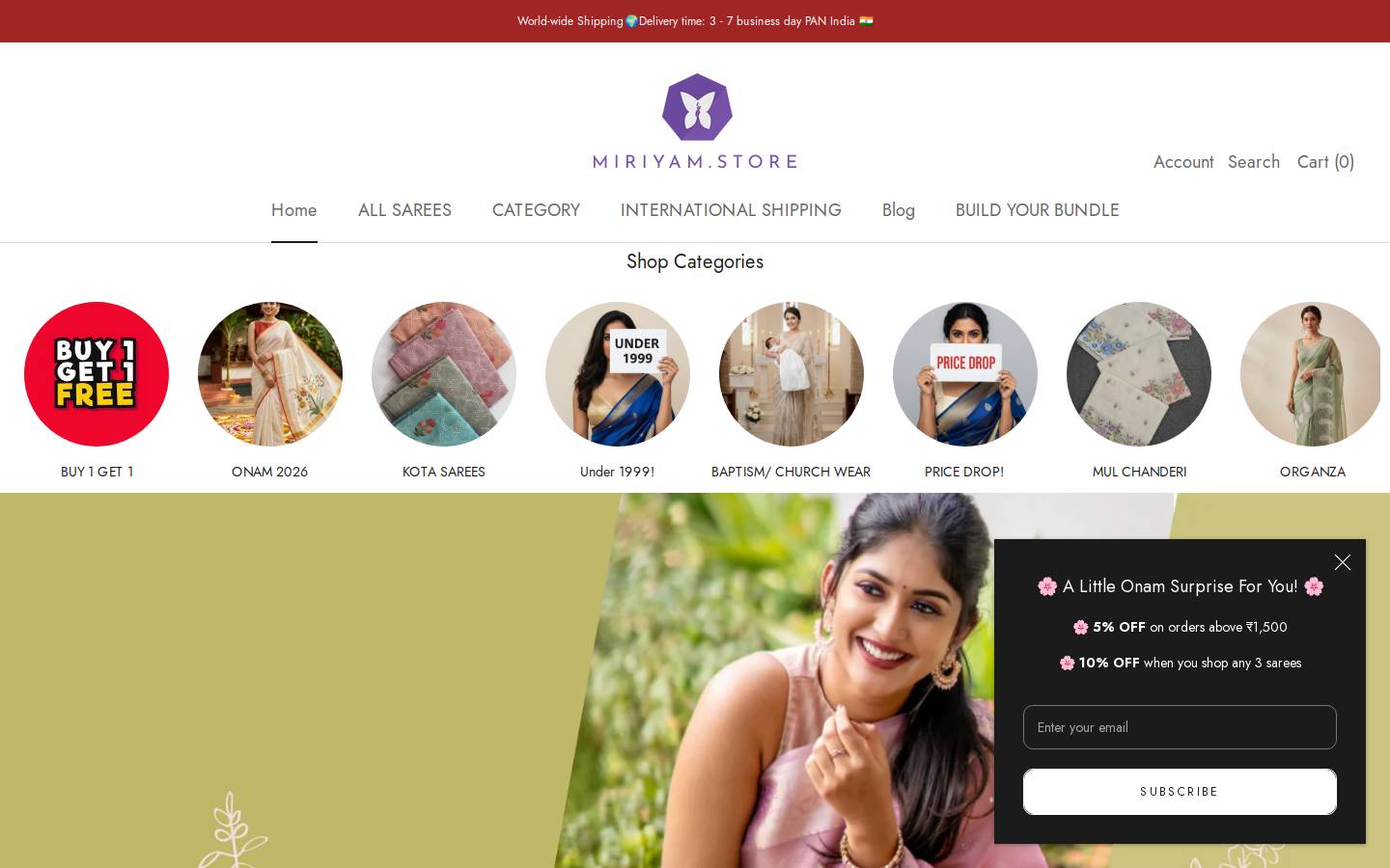 miriyam.store homepage screenshot