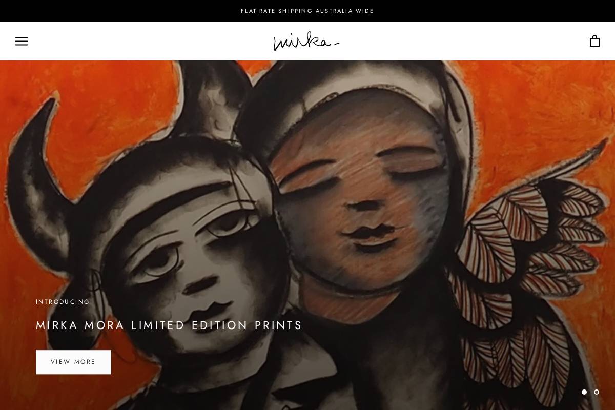 mirkamoraprintshop.com.au homepage screenshot