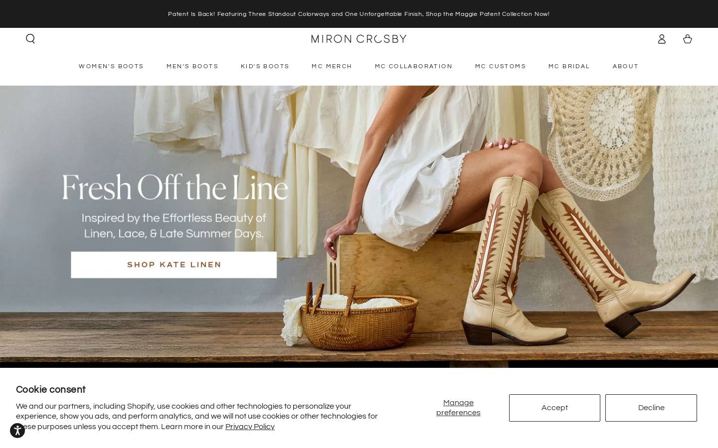 mironcrosby.com homepage screenshot