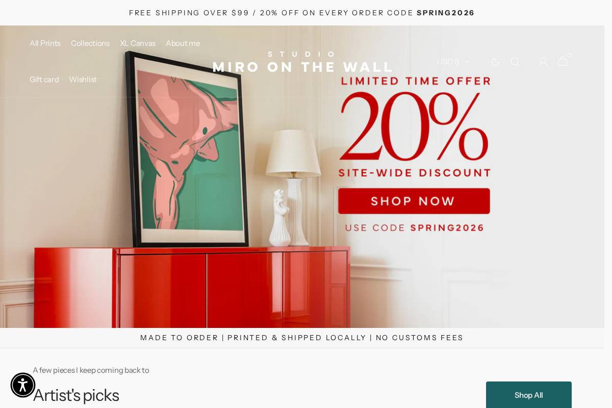 miroonthewall.com homepage screenshot