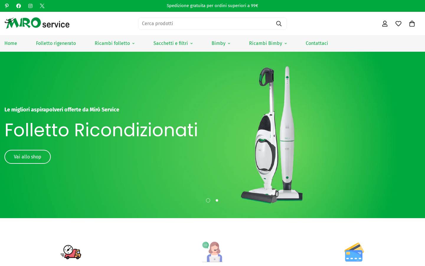 miroservice.it homepage screenshot