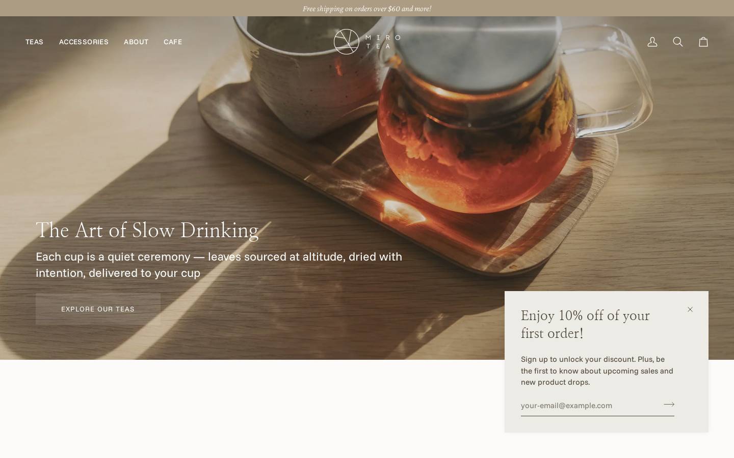 mirotea.com homepage screenshot