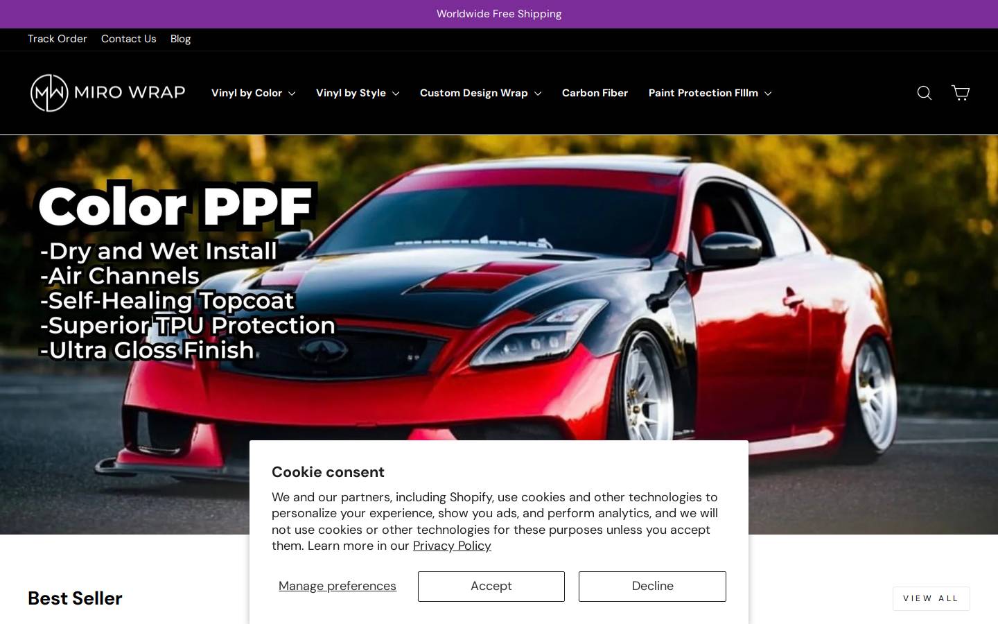 mirowrap.com homepage screenshot