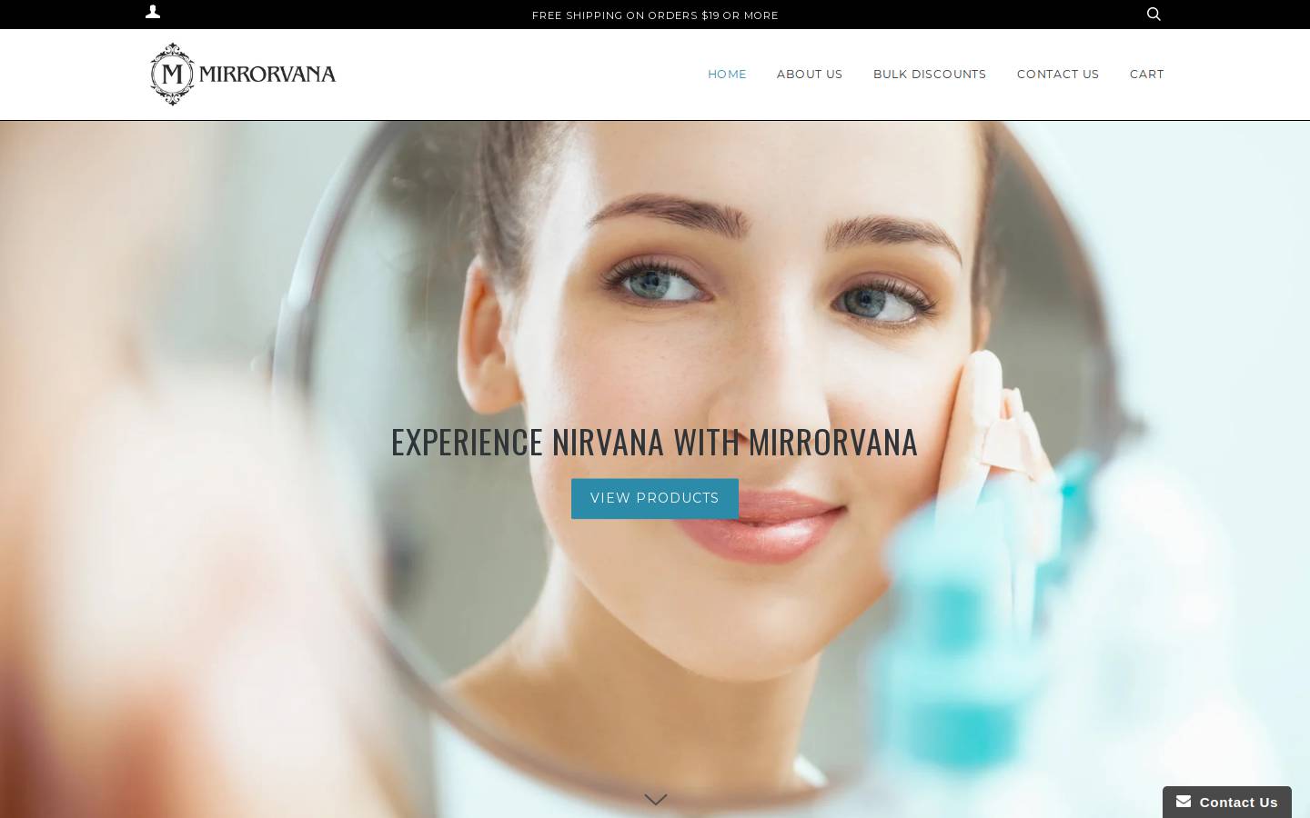 mirrorvana.com homepage screenshot