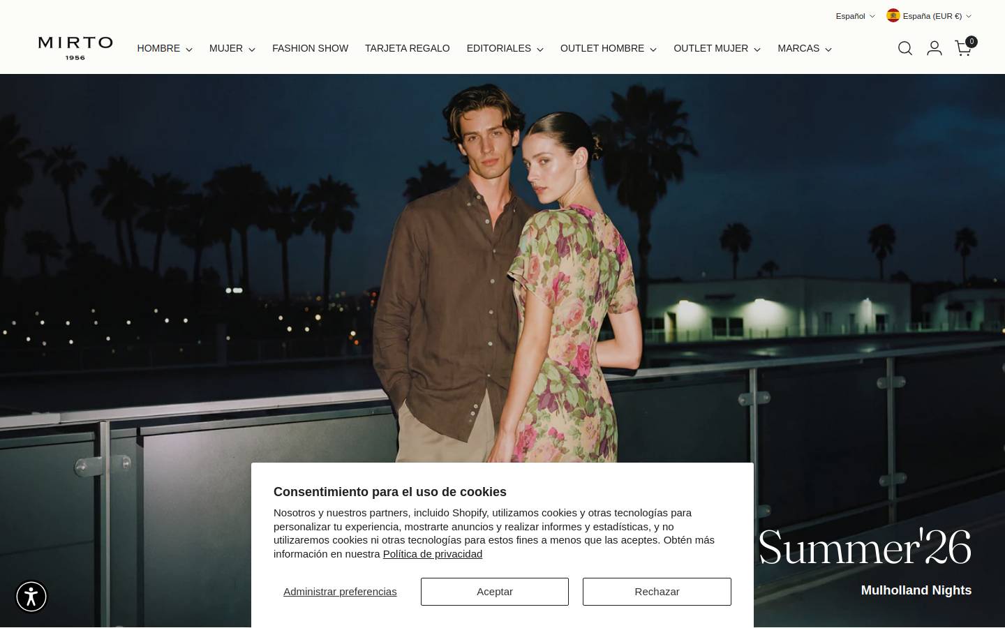 mirto.com homepage screenshot