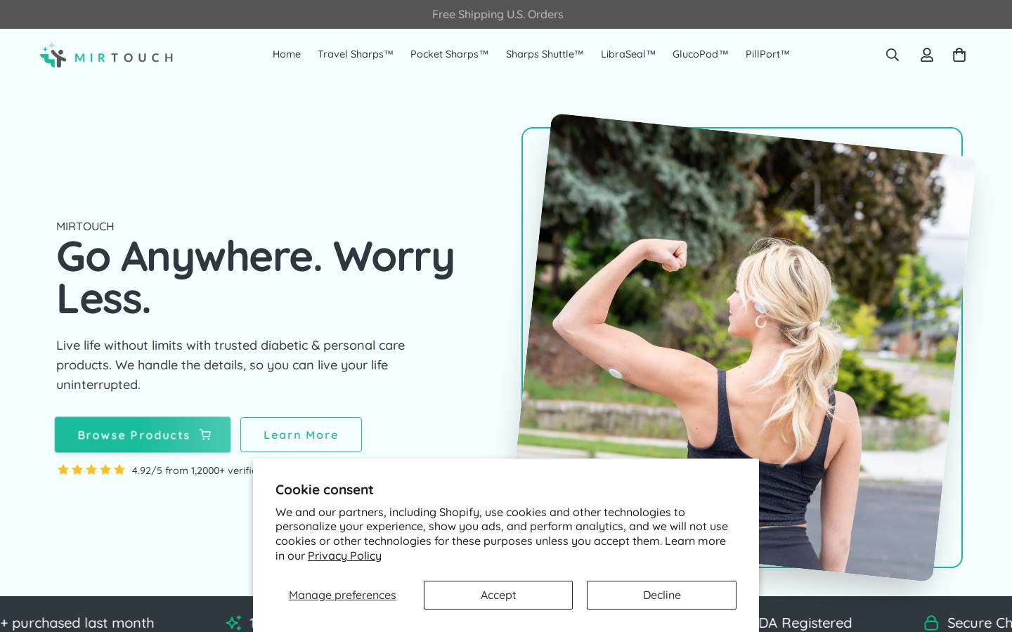 mirtouch.com homepage screenshot
