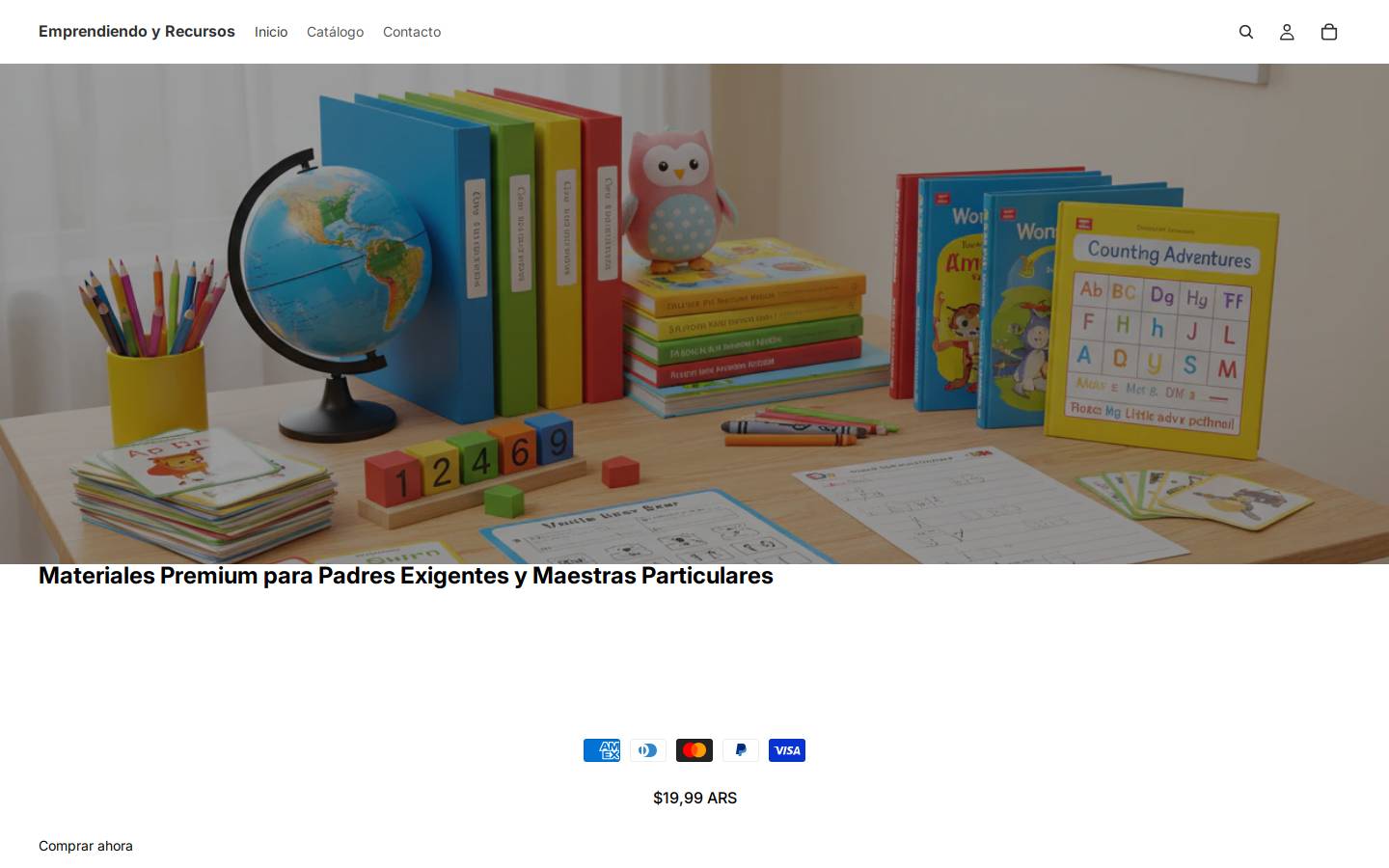 miscursos.shop homepage screenshot