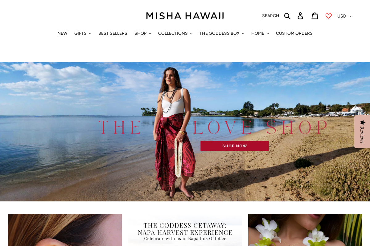 MishaHawaii homepage screenshot