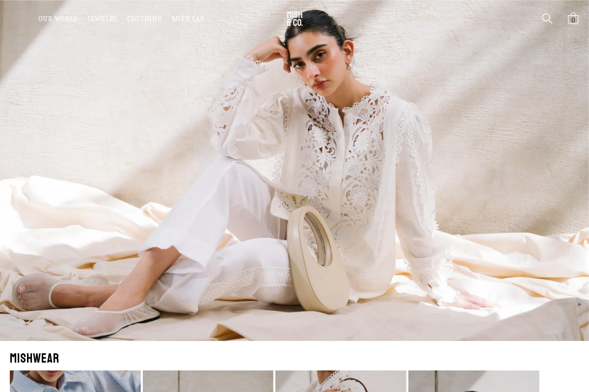 Mish & Co. homepage screenshot