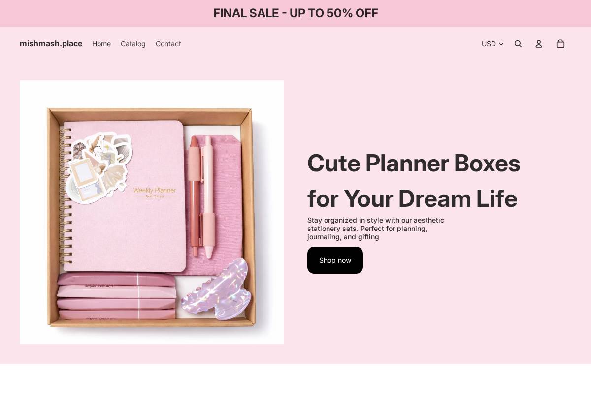 mishmashplace.com homepage screenshot