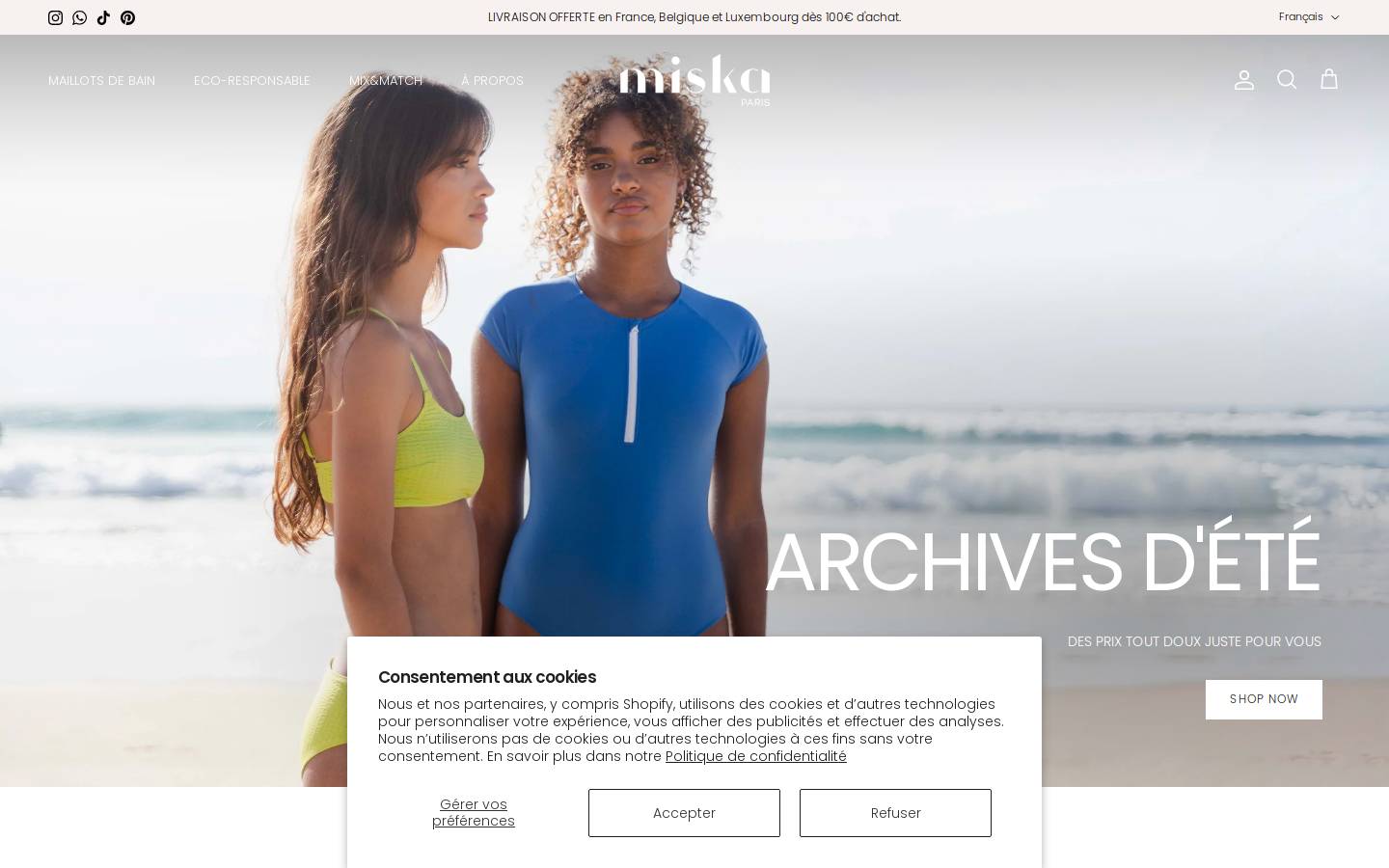 Miska Paris homepage screenshot
