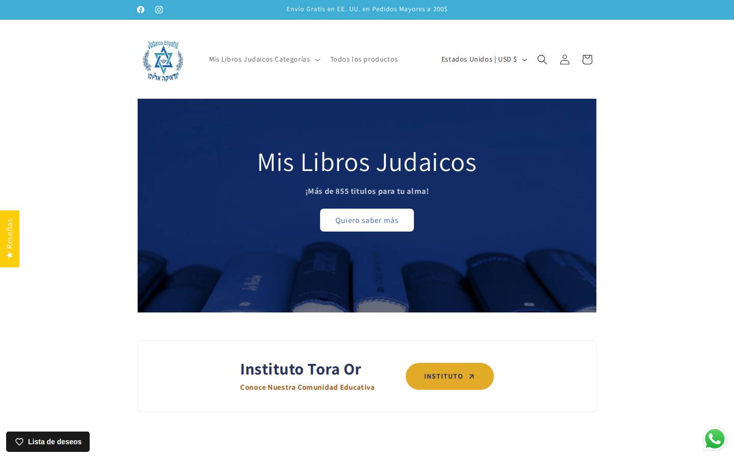 mislibrosjudaicos.com homepage screenshot