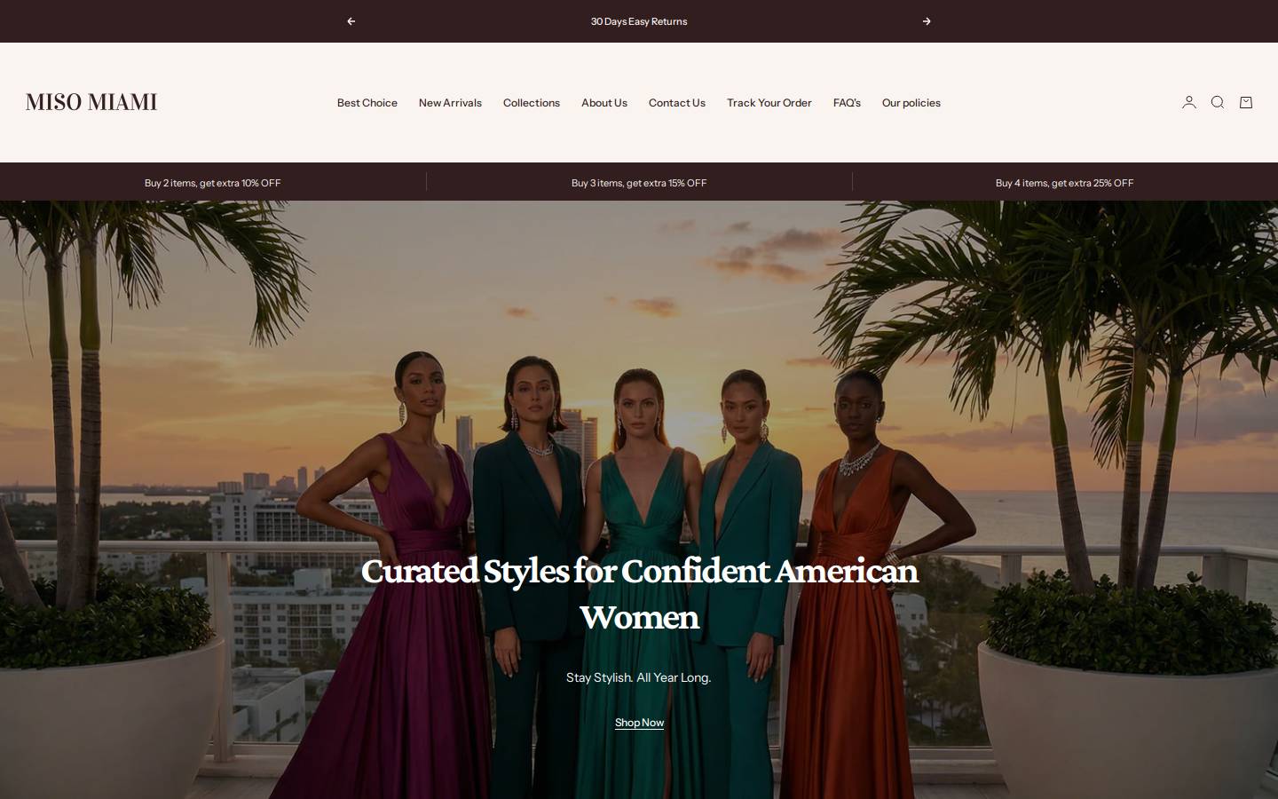 Miso Miami homepage screenshot