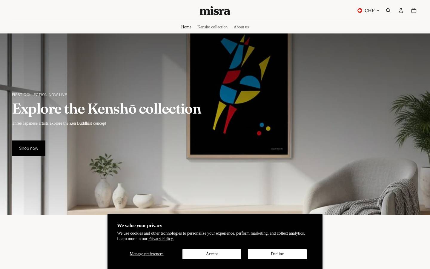 misragoods.com homepage screenshot