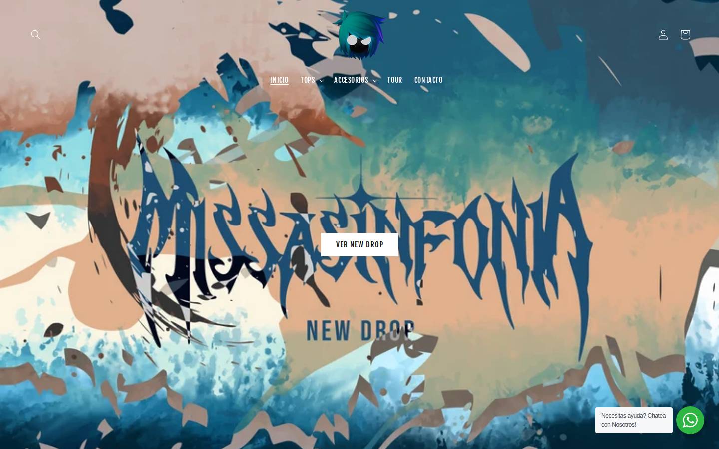 Missasinfonia homepage screenshot