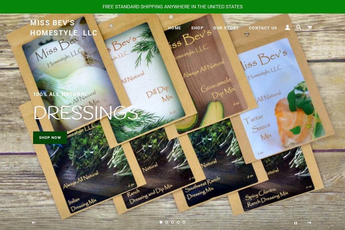 missbevs.com homepage screenshot