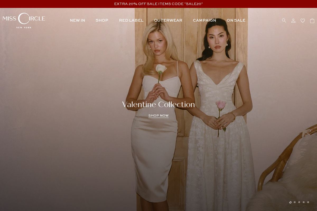 Miss Circle homepage screenshot