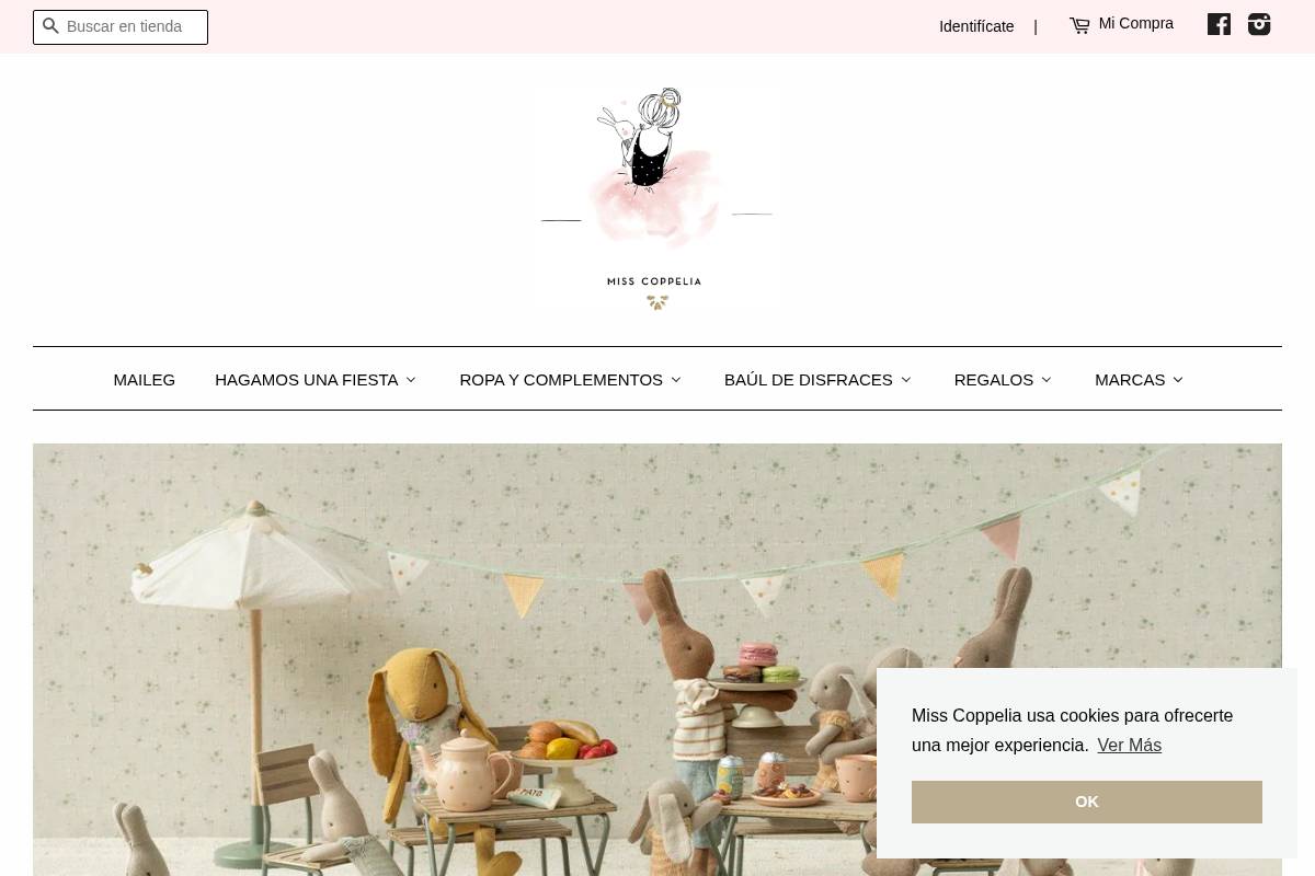 misscoppelia.com homepage screenshot