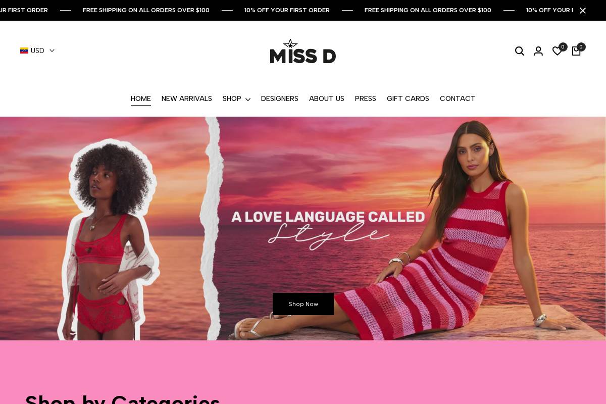 missdconcept.com homepage screenshot