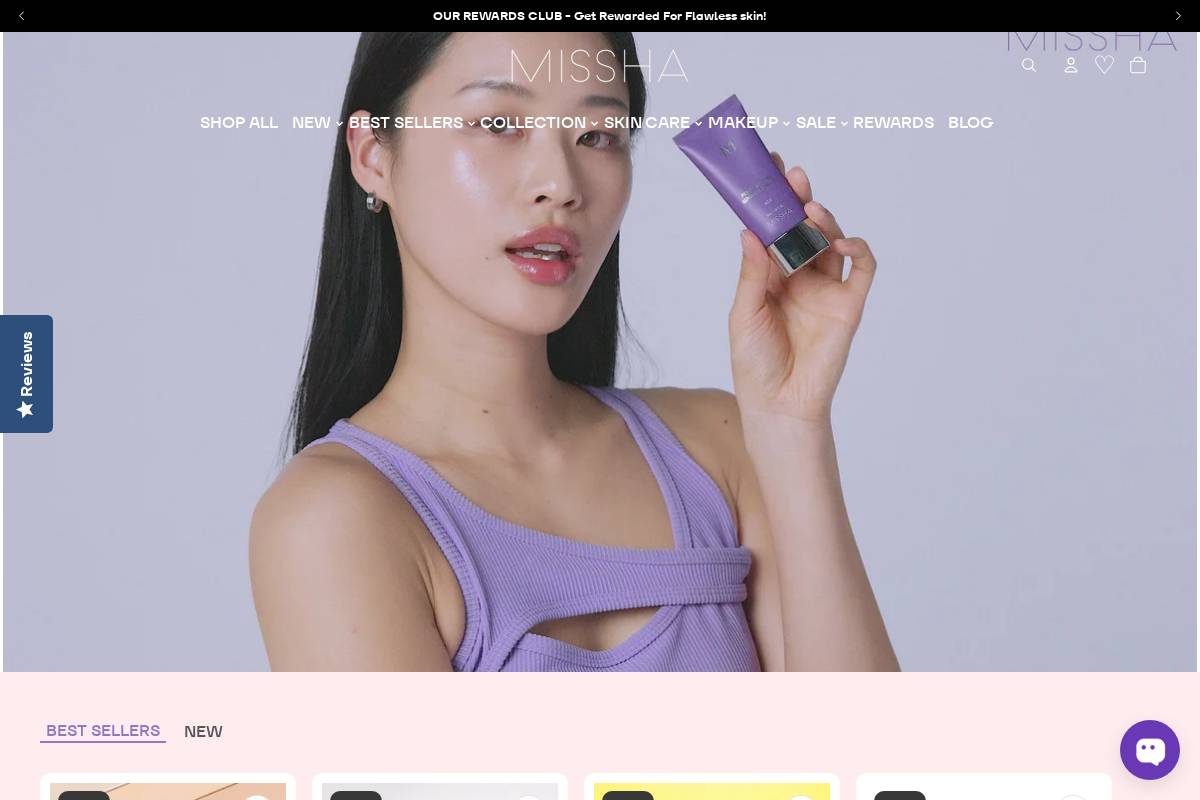 MISSHA US homepage screenshot